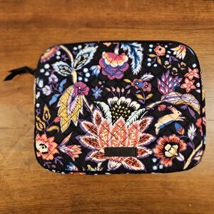 Vera Bradley Foxwood Soft Tablet Sleeve Case Purple Floral Animal Print